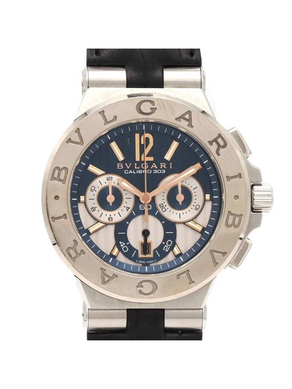 Bvlgari Diagono Stainless Steel White Gold Automatic
